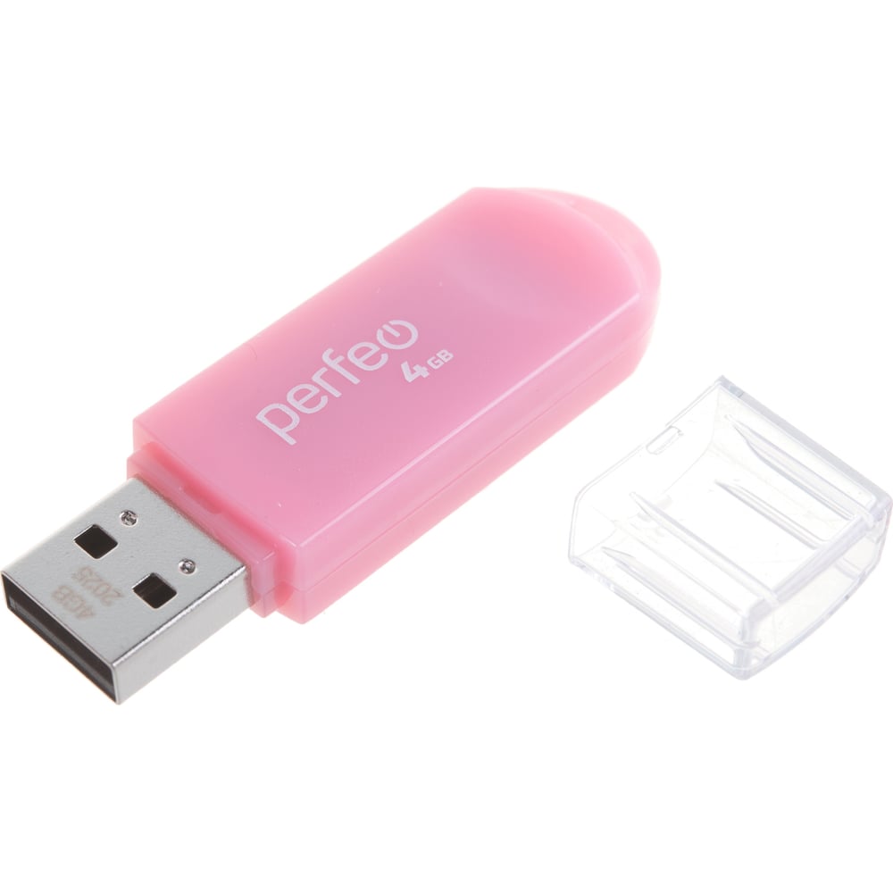 Изображение товара USB-флешка Perfeo C03 4GB розовая легкая и надежная Изображение товара USB-флешка Perfeo C03 4GB розовая легкая и надежная