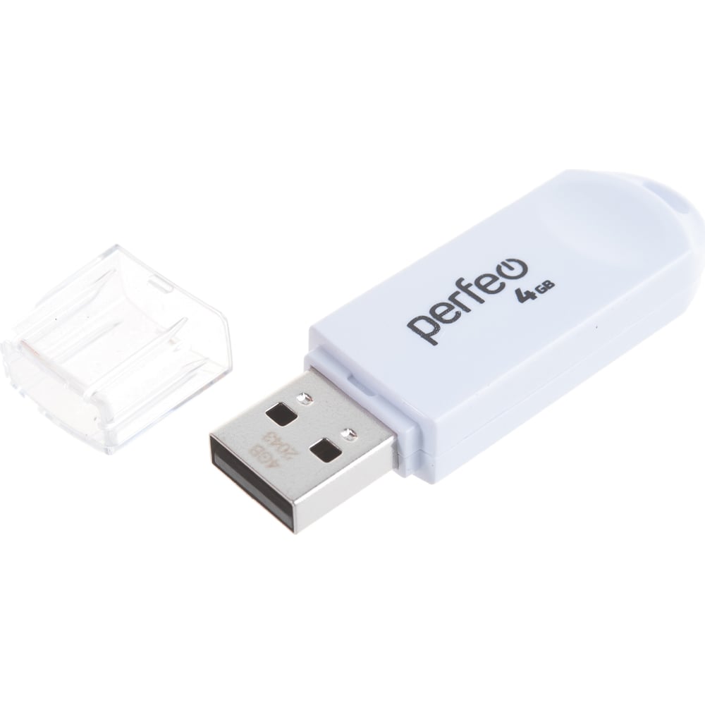 Изображение товара USB-флеш-накопитель Perfeo C03 4GB белый, компактный и быстрый Изображение товара USB-флеш-накопитель Perfeo C03 4GB белый, компактный и быстрый