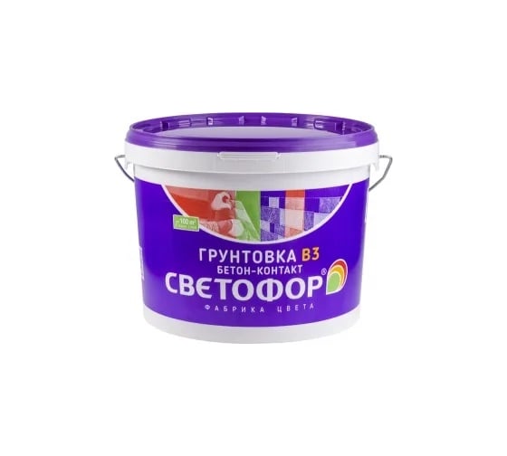 Изображение товара Грунтовка Светофор B3 Бетон-контакт, розовая, 7кг ЗОР00007290