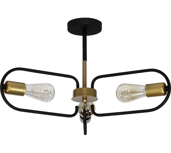 Изображение товара Светильник потолочный ЭЛЕТЕХ Солей 131 черн.зол. НПБ 01-3x60-229 Е27 1005405392