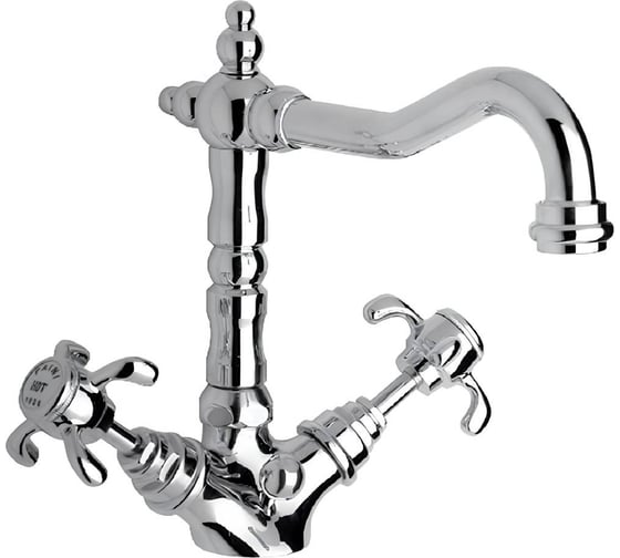 Изображение товара Смеситель для раковины Paini Ornellaia с донным клапаном, хром 23486