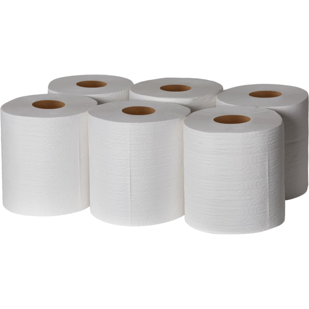 Изображение товара БумагаСити полотенце в рулоне с центральной вытяжкой 2 слоя 160 м белое 6 шт