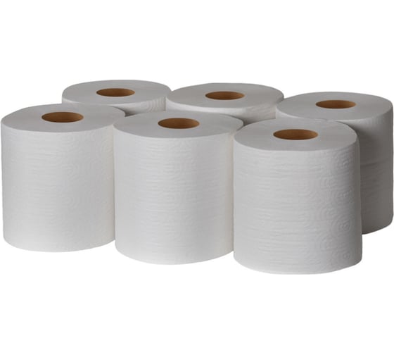 Изображение товара Полотенце в рулоне с центральной вытяжкой Бумага Сити 1 слой, 300 м, белые, 6 шт в упак БС-1-300-ПЦМ (6шт/уп)/М
