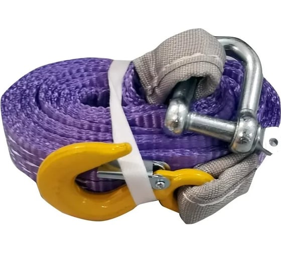 Изображение товара Буксировочный трос (ремень, лента) ООО ПКФ Сварком длина 4,5 м (масса автомобиля 3,5 тн) cп000100586