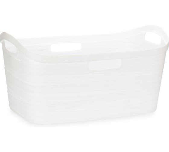 Изображение товара Корзина для чистого белья Архимед Ribbon белый 226273