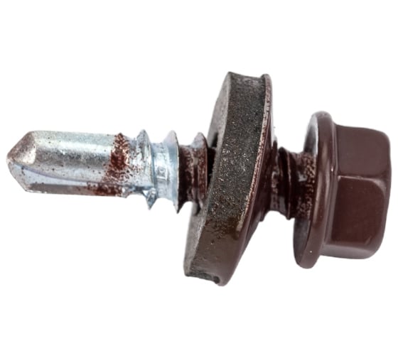 Изображение товара Кровельный саморез Госкреп 5.5х19 мм, RAL 8017, коричневый шоколад, 10 шт. КР.192911 2-0019980