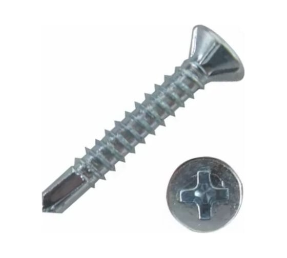 Изображение товара Саморез оконный МЕТАЛЛСЕРВИС белый цинк, 3,9x32 сверло, 500 шт., ведро МС 1271120