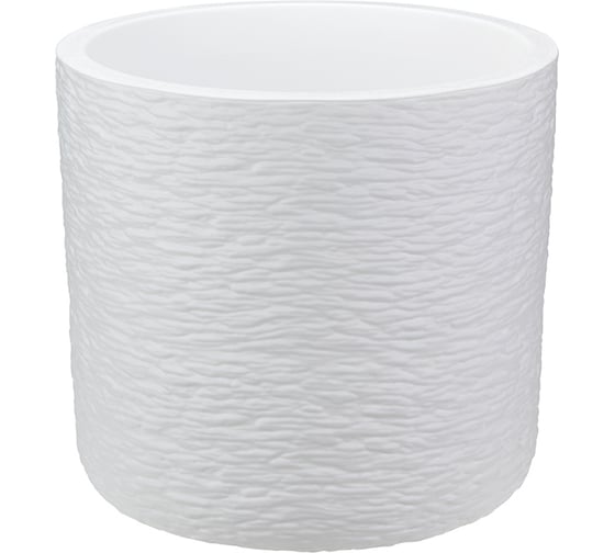 Изображение товара Кашпо IDEA СЛАНЕЦ D380 мм 24л с вставкой, белый М 3201