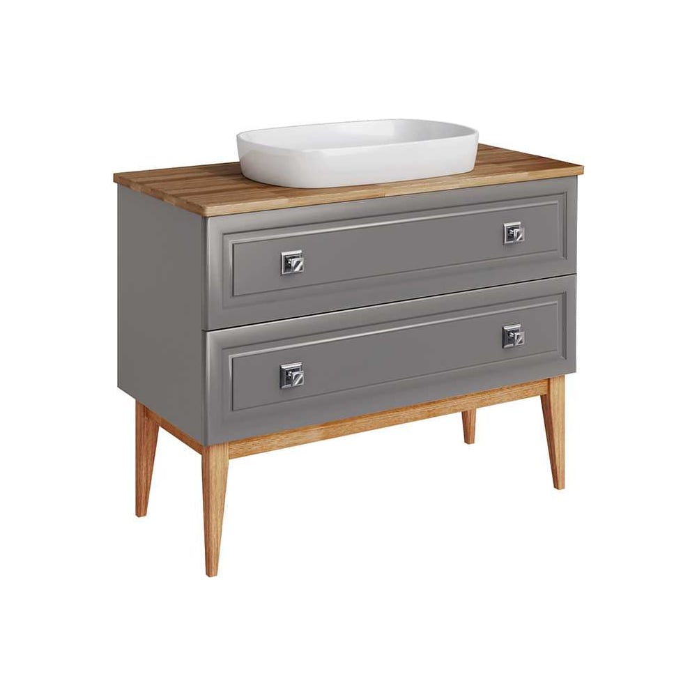 Изображение товара Подстолье АСБ МЕБЕЛЬ Каталина 100 серое с системой хранения 855 мм