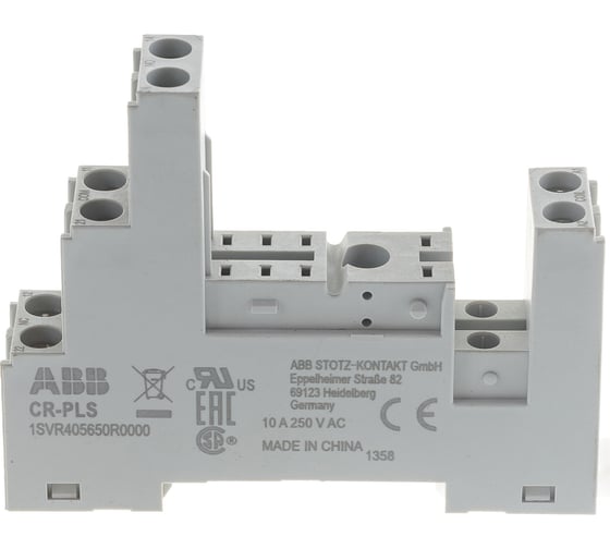 Изображение товара Логический цоколь для реле CR-P ABB CR-PLS, с дополнительной изоляцией 1SVR405650R0000