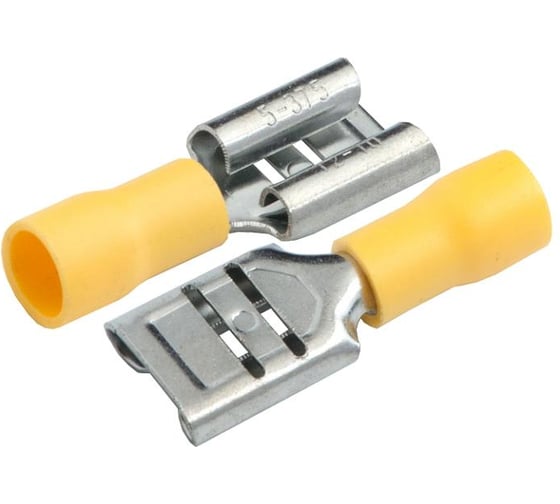 Изображение товара Разъем General Lighting Systems РпИм 5,5-6-0,8 (плоский) "мама" GRIM-5,5-7,4-50 Желтый, 50 штук 476230