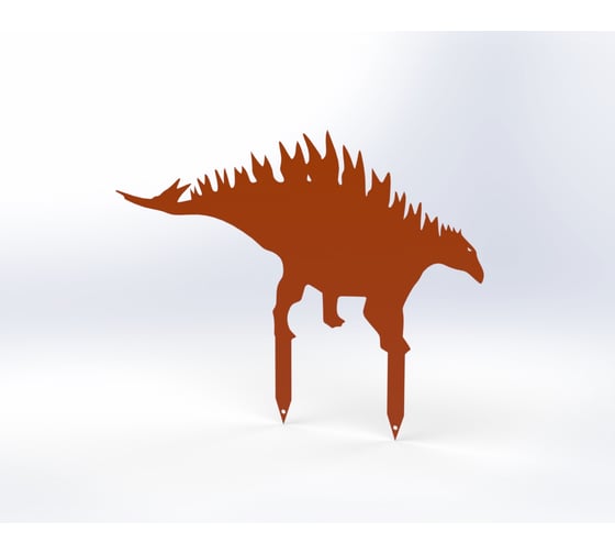 Изображение товара Фигурка садовая металлическая Металекс Динозавр Модель 4, оранжевый 115106