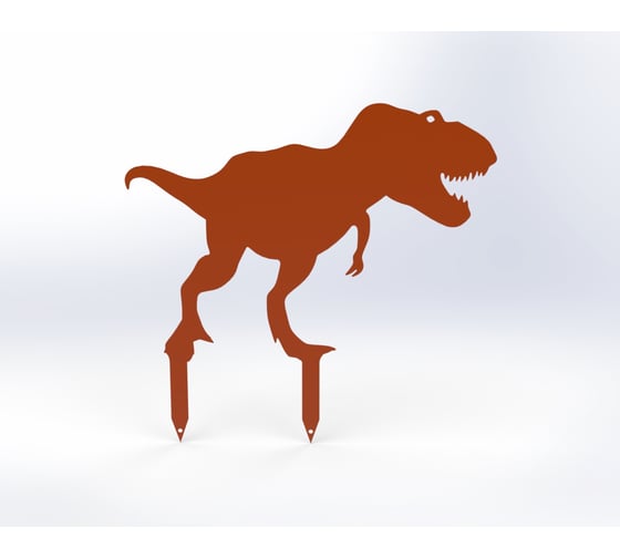 Изображение товара Фигурка садовая металлическая Металекс Динозавр Модель 6, оранжевый 115108