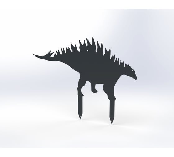 Изображение товара Фигурка садовая металлическая Металекс Динозавр Модель 4, серый 115097