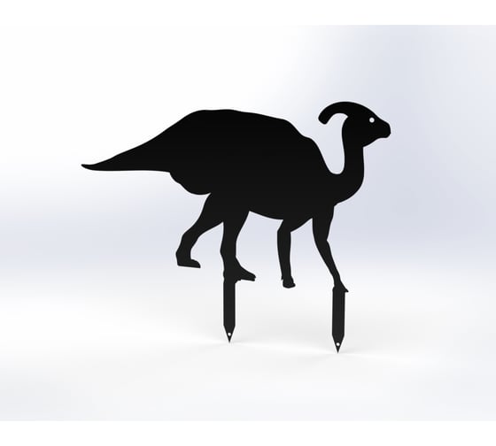 Изображение товара Фигурка садовая металлическая Металекс Динозавр Модель 3, черный 115087