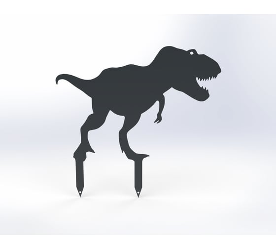 Изображение товара Фигурка садовая металлическая Металекс Динозавр Модель 6, серый 115099