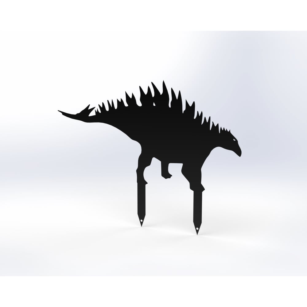 Изображение товара Металлическая садовая фигурка динозавр модель 4 черная Металекс 115088