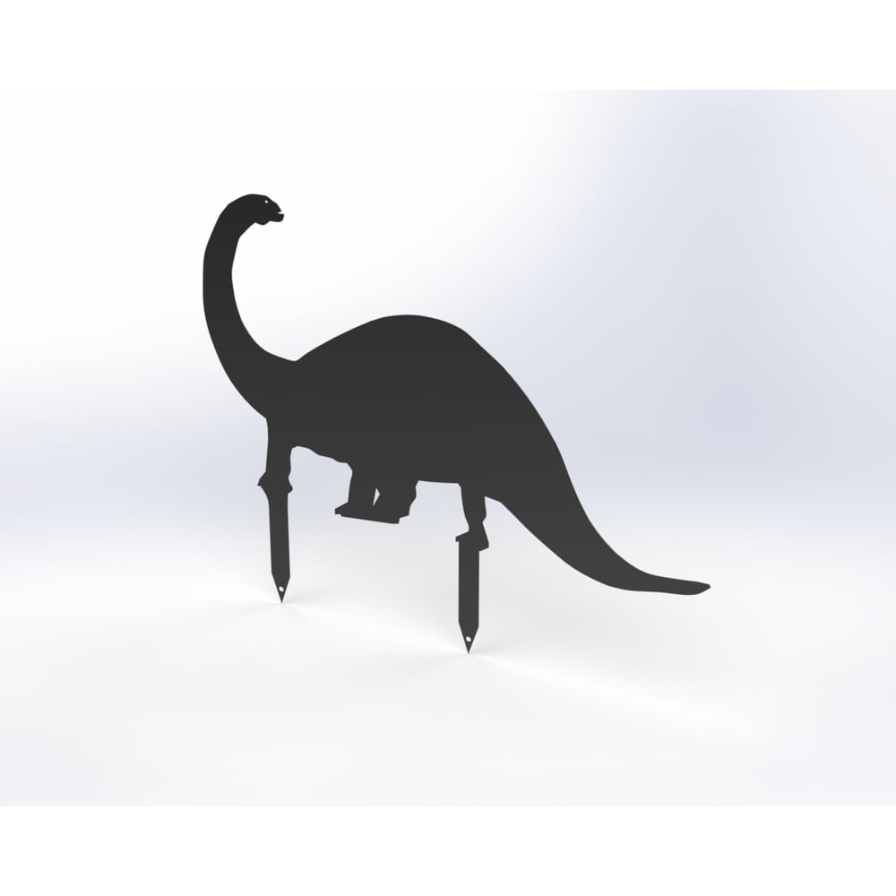 Изображение товара Металлическая садовая фигурка динозавр черный 115085 Металекс