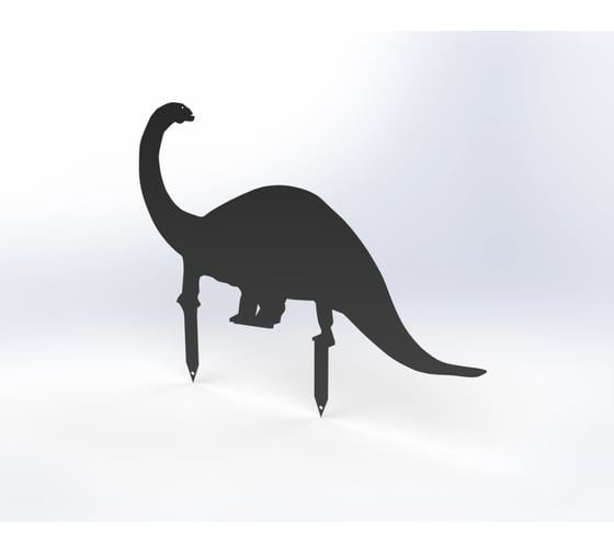 Изображение товара Фигурка садовая металлическая Металекс Динозавр Модель 1, черный 115085