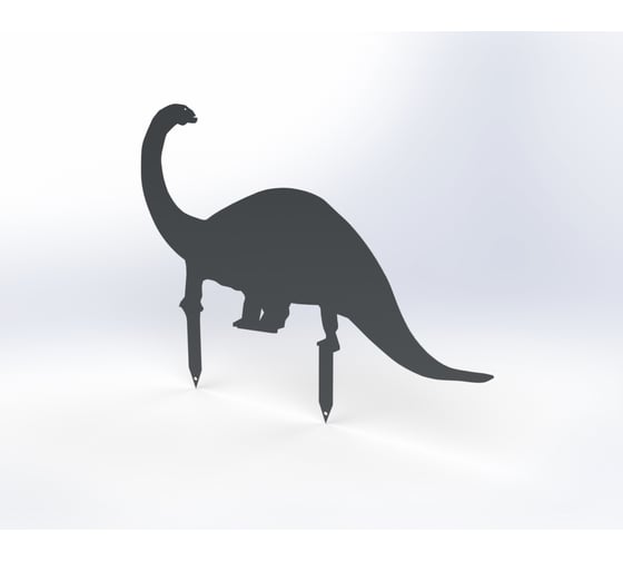 Изображение товара Фигурка садовая металлическая Металекс Динозавр Модель 1, серый 115094