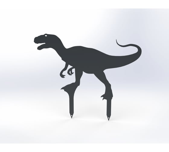 Изображение товара Фигурка садовая металлическая Металекс Динозавр Модель 5, серый 115098