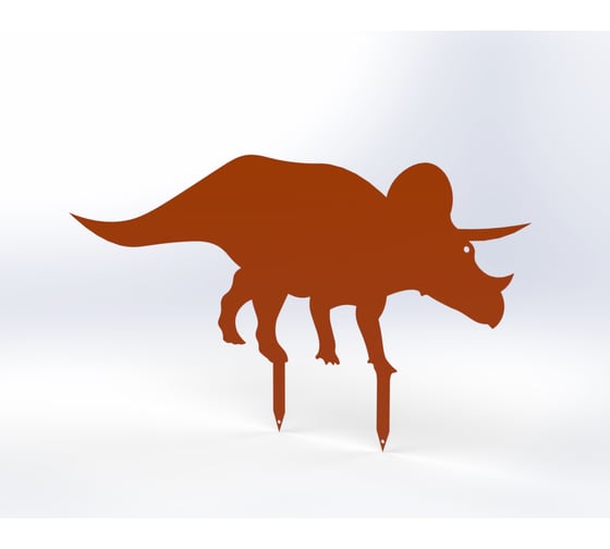 Изображение товара Фигурка садовая металлическая Металекс Динозавр Модель 2, оранжевый 115104