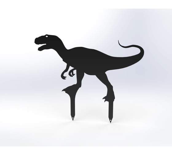 Изображение товара Фигурка садовая металлическая Металекс Динозавр Модель 5, черный 115089