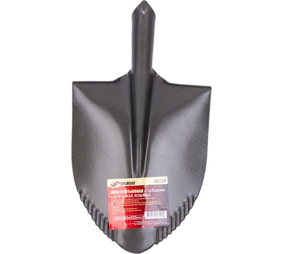 Изображение товара Лопата SKRAB штыковая с зубцами 230х300 б/ручки 28120