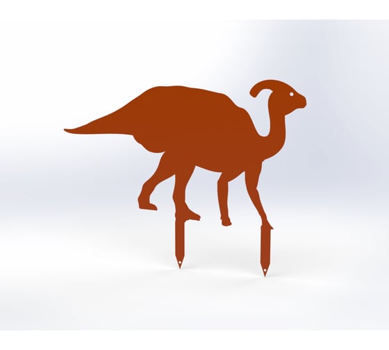 Изображение товара Фигурка садовая металлическая Металекс Динозавр Модель 3, оранжевый 115105