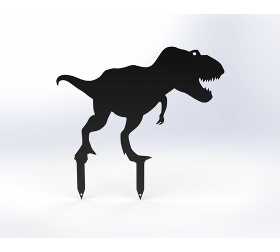 Изображение товара Фигурка садовая металлическая Металекс Динозавр Модель 6, черный 115090