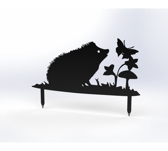 Изображение товара Фигурка садовая металлическая Металекс Ёжик Модель 5, черный 115116