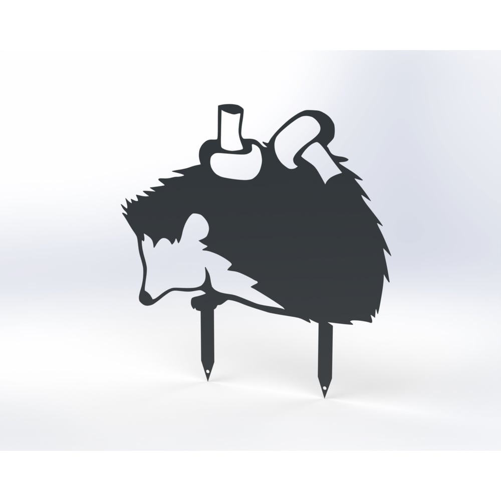 Изображение товара Садовая металлическая фигурка Ёжик модель 3 Металекс серый для украшения сада