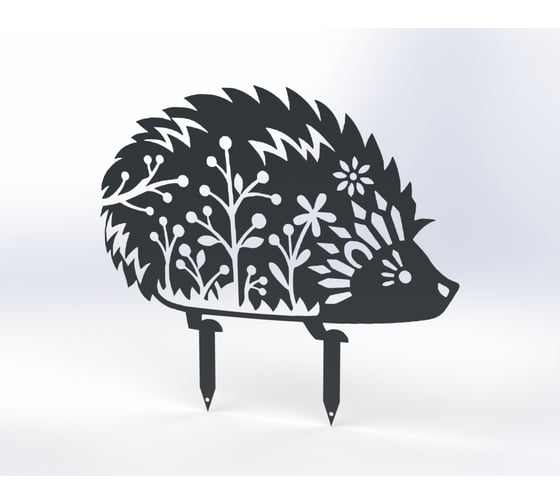 Изображение товара Фигурка садовая металлическая Металекс Ёжик Модель 6, серый 115126