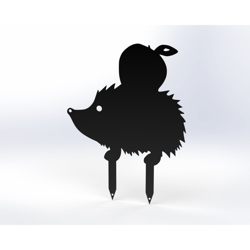 Изображение товара Металлическая садовая фигурка ёжик 2 черная от Металекс