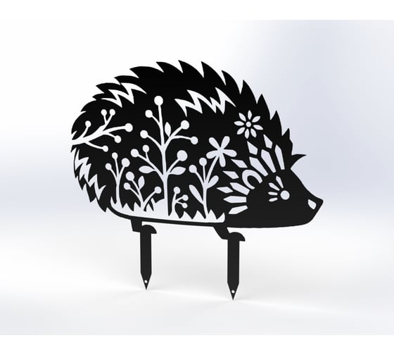 Изображение товара Фигурка садовая металлическая Металекс Ёжик Модель 6, черный 115117