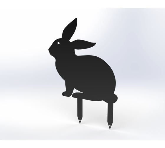 Изображение товара Фигурка садовая металлическая Металекс Зайка Модель 1, черный 115139