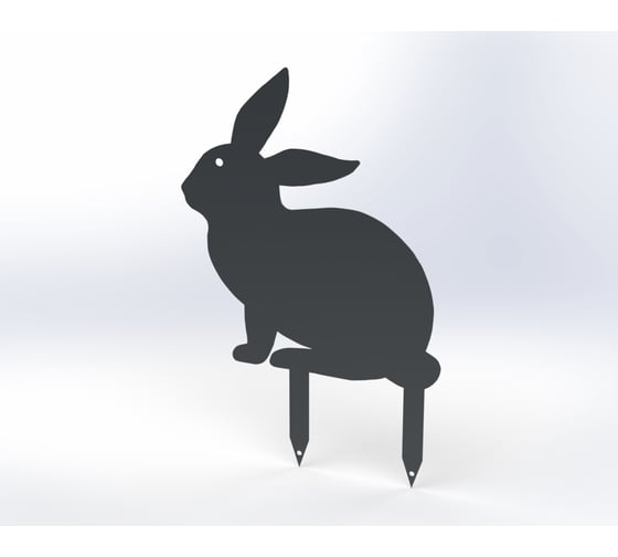 Изображение товара Фигурка садовая металлическая Металекс Зайка Модель 1, серый 115148