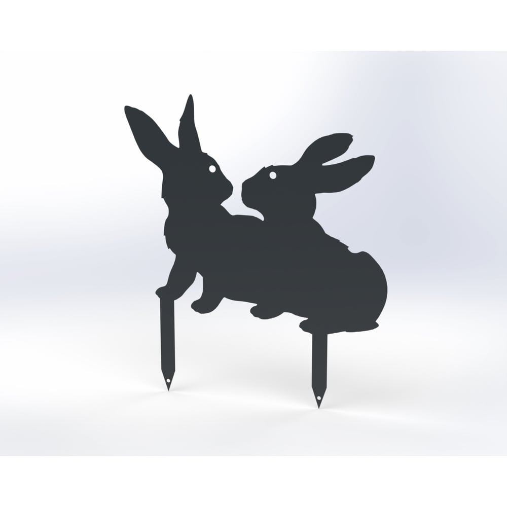 Изображение товара Садовая фигурка Металекс Зайка Модель 6 серый