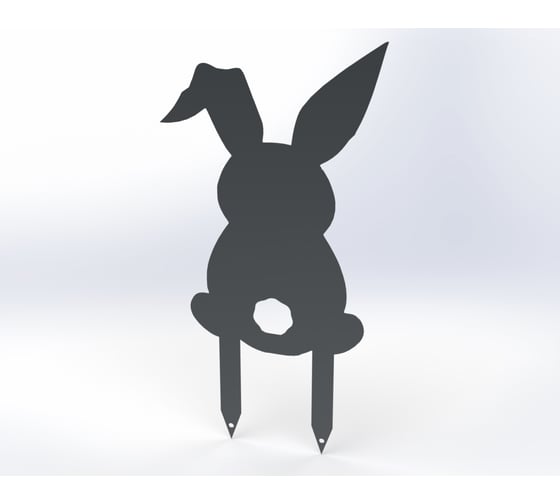 Изображение товара Фигурка садовая металлическая Металекс Зайка Модель 4, серый 115151