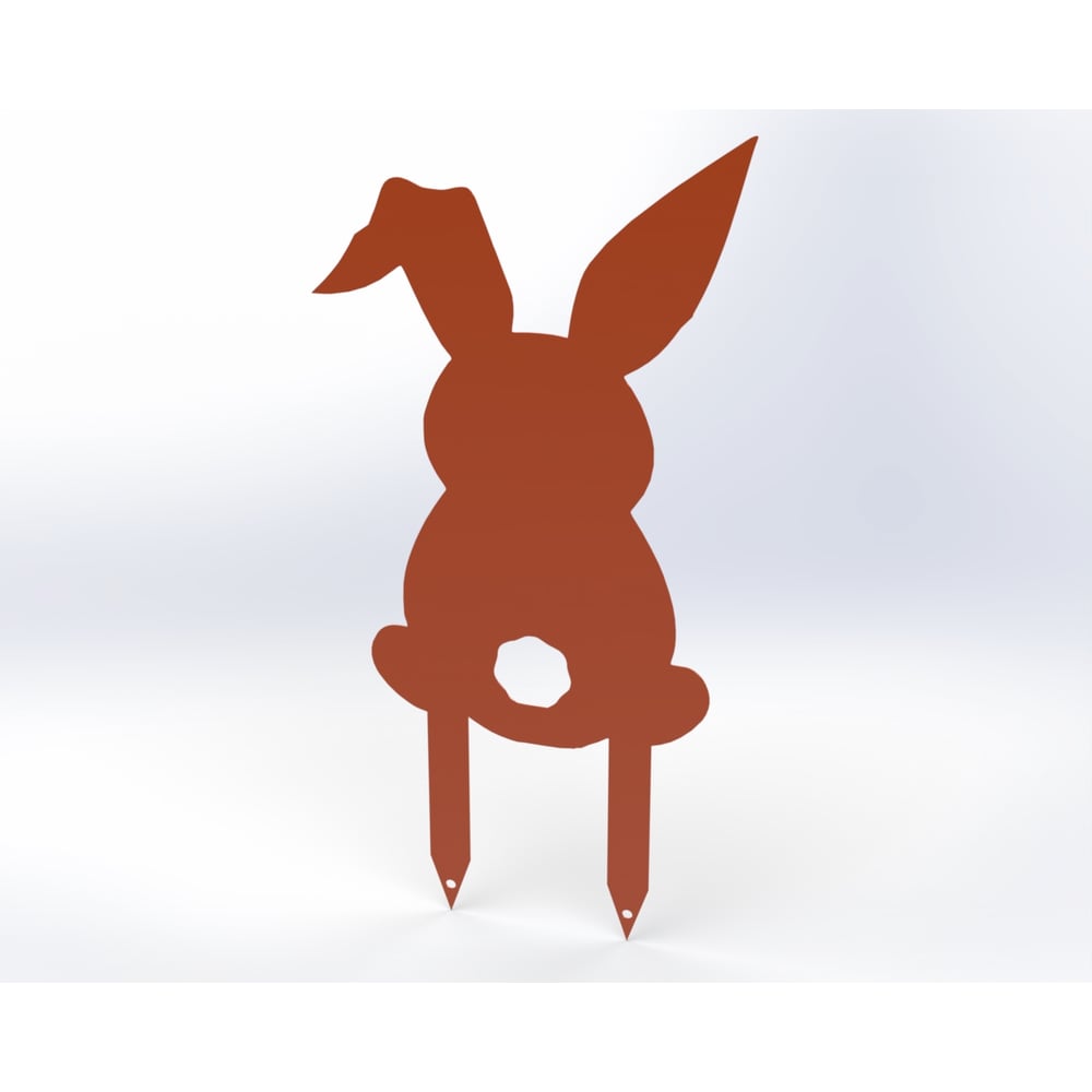 Изображение товара Фигурка садовая металлическая Зайка Модель 4 оранжевая Металекс