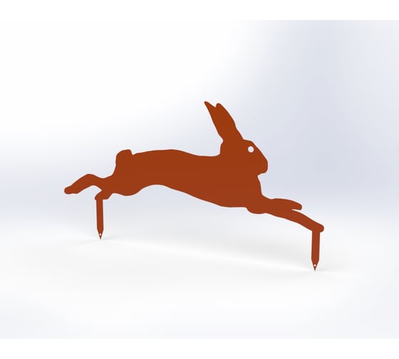 Изображение товара Фигурка садовая металлическая Металекс Зайка Модель 3, оранжевый 115159