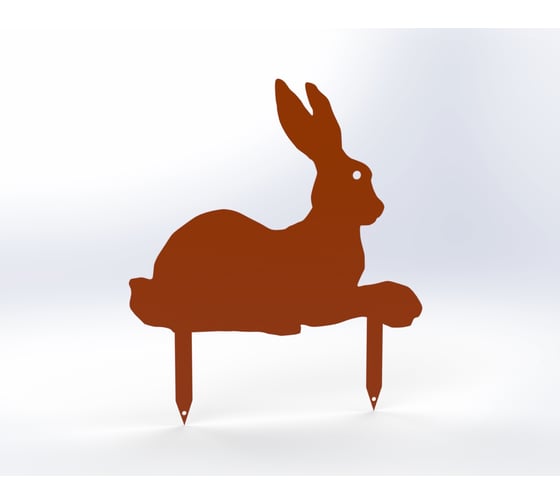 Изображение товара Фигурка садовая металлическая Металекс Зайка Модель 5, оранжевый 115161