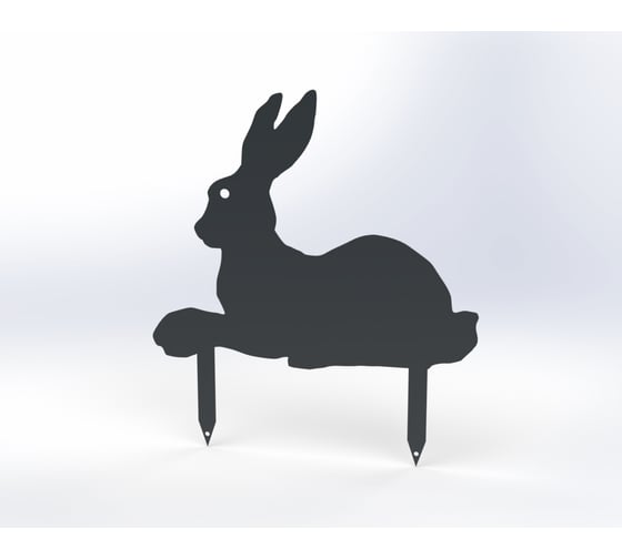 Изображение товара Фигурка садовая металлическая Металекс Зайка Модель 5, серый 115152