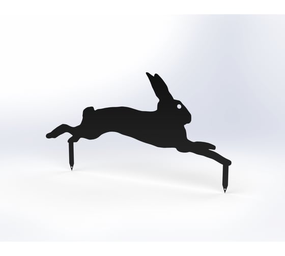Изображение товара Фигурка садовая металлическая Металекс Зайка Модель 3, черный 115141