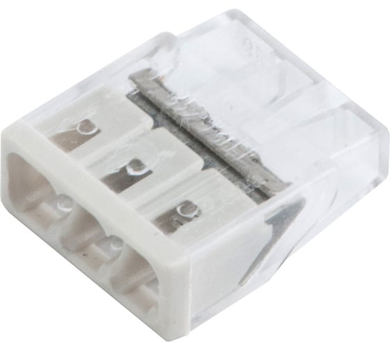 Изображение товара Клемма строительно-монтажная 3-проводная General Lighting Systems GTER6-03-P СМК, 0.5-2.5 мм2, с пастой, 200шт 800423