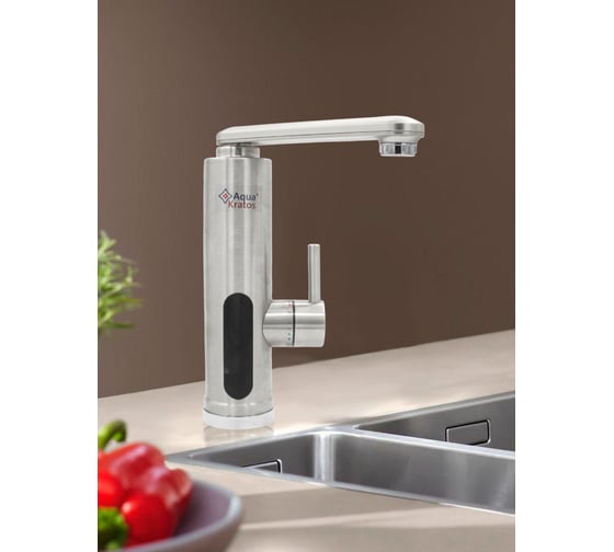 Изображение товара Смеситель для кухни с электронагревом Aquakratos с УЗО, хром, 3 кВт 31DY31