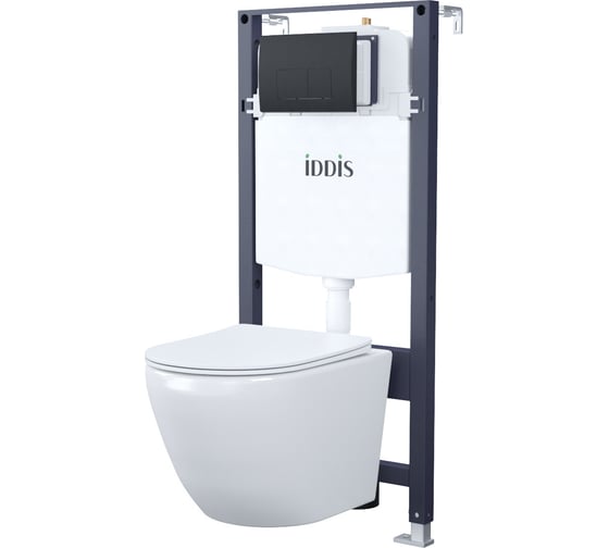 Изображение товара Комплект 3в1 IDDIS подвесной унитаз, инсталляция и клавиша смыва BASBQ02i73