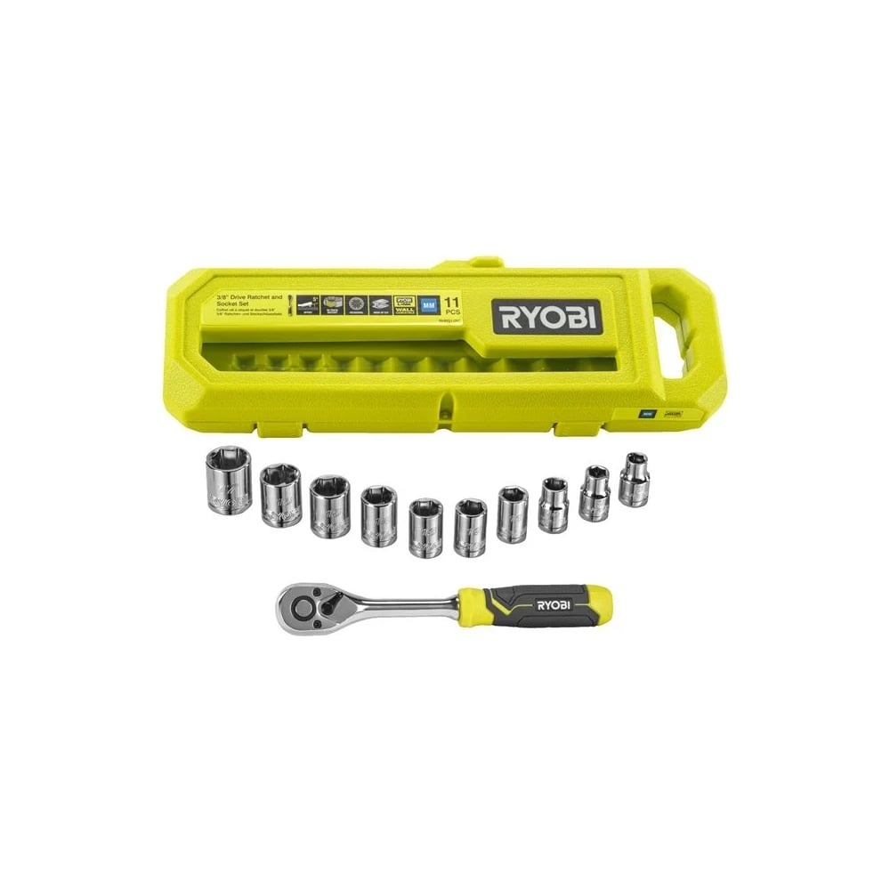 Изображение товара Набор из трещотки и торцевых головок Ryobi RHRS11PC 5132006068