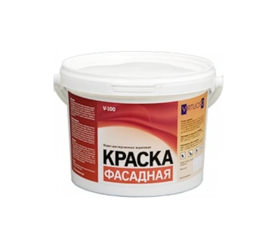 Изображение товара Краска VIRTUOSO V-100 А фасадная 14кг Супербелая морозостойкая 586352