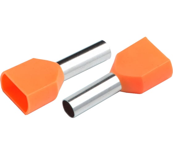 Изображение товара Наконечник-гильза General Lighting Systems НГИ2 GNGI-E2-2x0,5-8-50 Оранжевый, 50 штук 476262